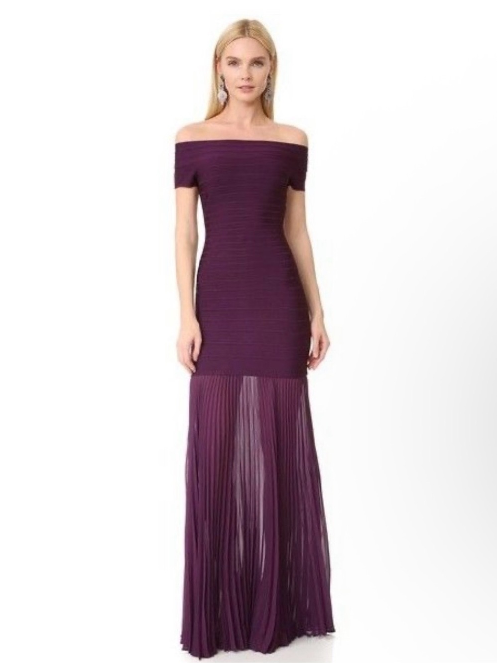 Vintage Herve Leger Plum Bandage Gown